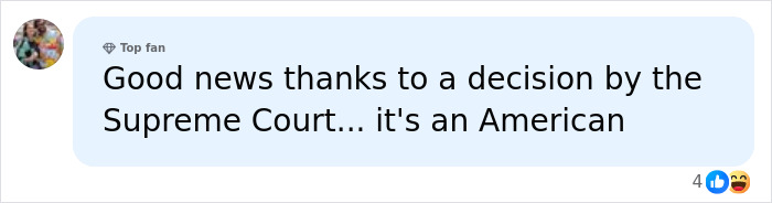 An American points out the irony, mentioning the Supreme Court decision after JD Vance's fourth child. An American points out the irony, mentioning the Supreme Court decision after JD Vance's fourth child.