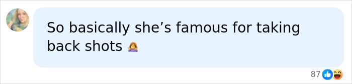 Social media comment about the Red Bikini Woman and how she became famous from her party video. Social media comment about the Red Bikini Woman and how she became famous from her party video.