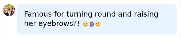 Screenshot of a social media comment questioning fame for turning around and raising eyebrows in the party video. Screenshot of a social media comment questioning fame for turning around and raising eyebrows in the party video.