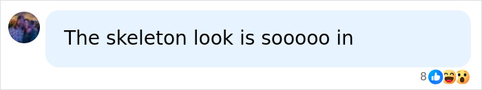 Screenshot of a social media comment: The skeleton look is sooooo in, referring to Olivia Wilde's slimmer frame. Screenshot of a social media comment: The skeleton look is sooooo in, referring to Olivia Wilde's slimmer frame.