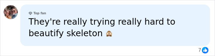 Social media comment on Olivia Wilde's dramatically slimmer frame, expressing concern about trying to beautify a skeleton. Social media comment on Olivia Wilde's dramatically slimmer frame, expressing concern about trying to beautify a skeleton.