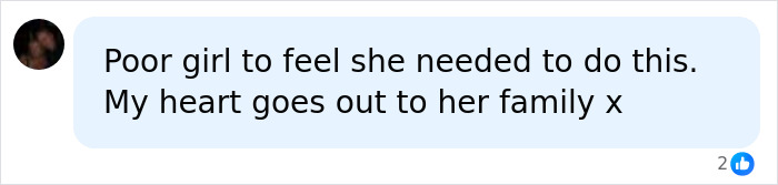 A social media comment expressing sympathy for a family after a mother's passing due to botched surgery. A social media comment expressing sympathy for a family after a mother's passing due to botched surgery.