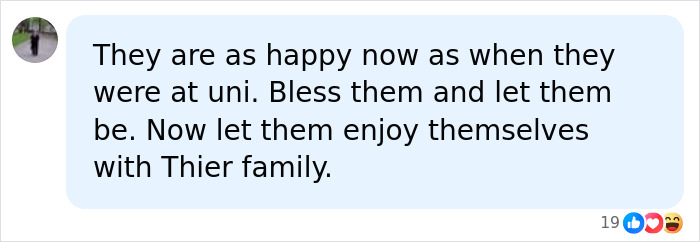 Comment on Prince William and Kate's enduring happiness since university, wishing them well with their family. Comment on Prince William and Kate's enduring happiness since university, wishing them well with their family.
