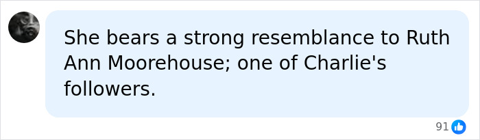 A social media comment on a woman uncovering eerie similarities between her dad and Charles Manson. A social media comment on a woman uncovering eerie similarities between her dad and Charles Manson.