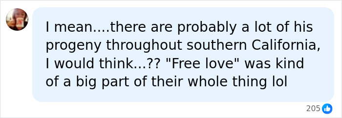 A social media comment about a woman uncovering eerie similarities between her dad and Charles Manson. A social media comment about a woman uncovering eerie similarities between her dad and Charles Manson.