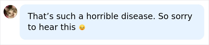 A social media comment expressing sympathy about Danny Glover's diagnosis and horrible disease. A social media comment expressing sympathy about Danny Glover's diagnosis and horrible disease.