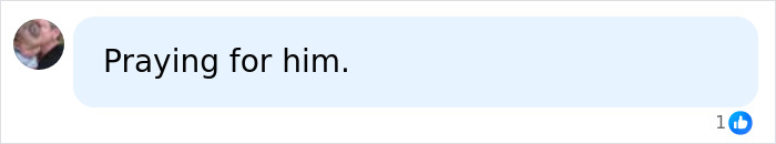 A social media comment from a user saying they are praying for Danny Glover regarding his diagnosis and warning symptoms. A social media comment from a user saying they are praying for Danny Glover regarding his diagnosis and warning symptoms.