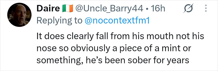 Robbie Williams World Cup moment: Daire comment about the white substance falling from Robbie Williams' mouth. Robbie Williams World Cup moment: Daire comment about the white substance falling from Robbie Williams' mouth.