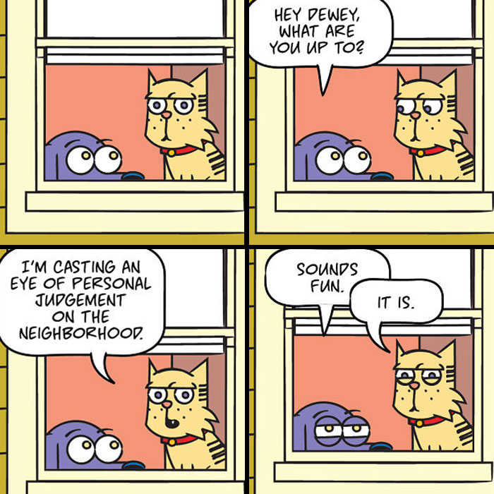 25 New Comics About My Dog And A Cat Who Are Still Figuring Out How To Coexist