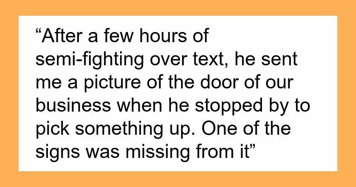Guy Tells GF She Missed Missing Business Sign, She Finds Video Of Him Removing It Minutes Earlier