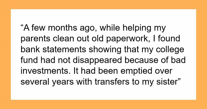 Woman Discovers Her College Fund Was Quietly Handed To Her Sister And Pulls Out Of The Wedding