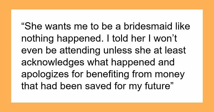 Woman Discovers Her College Fund Was Quietly Handed To Her Sister And Pulls Out Of The Wedding