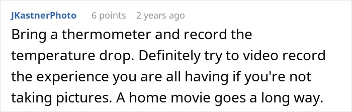 A user comment suggests using a thermometer to record temperature drops during a total solar eclipse. A user comment suggests using a thermometer to record temperature drops during a total solar eclipse.