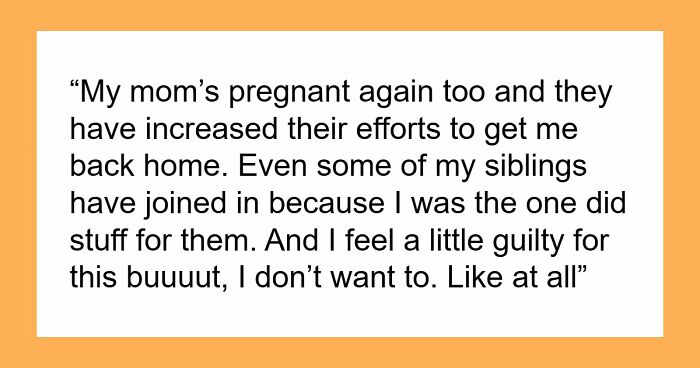 Man Says His Parents Ruined His Childhood By Making Him Raise Their Kids, Refuses To Return
