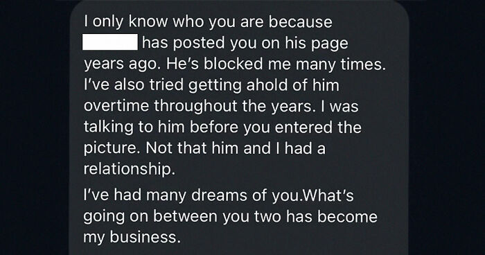 Woman Gets Super Weird Message About Her Boyfriend, Left Creeped Out And Confused