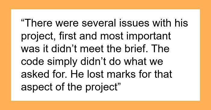 Student Blames Everyone Around But Himself In His Failures, Demands A Solo Project And Fails Again
