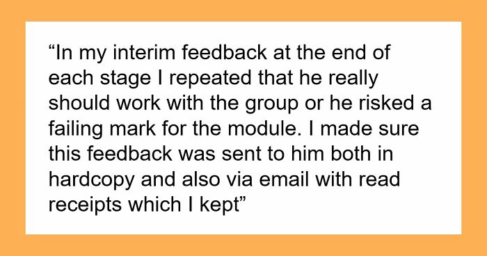 Student Blames Everyone Around But Himself In His Failures, Demands A Solo Project And Fails Again