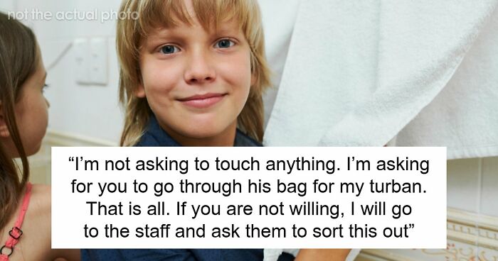 Kid Steals Woman’s Hair Towel, Mommy Dearest Comes To His Rescue And Accuses Woman Of Harassing Him