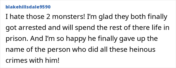 Screenshot of an online comment about the two friends arrested for crimes near Britains railway stations.