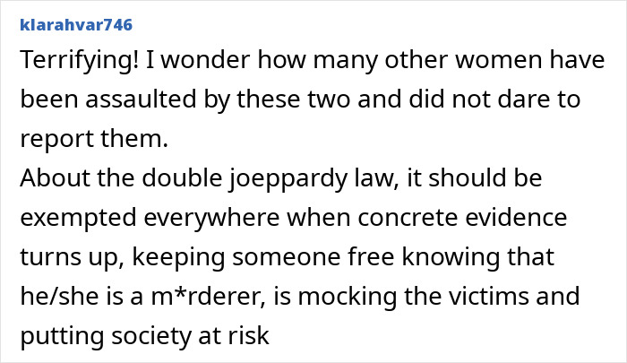 Screenshot of a comment from klarahvar746 about women near Britains railway stations.
