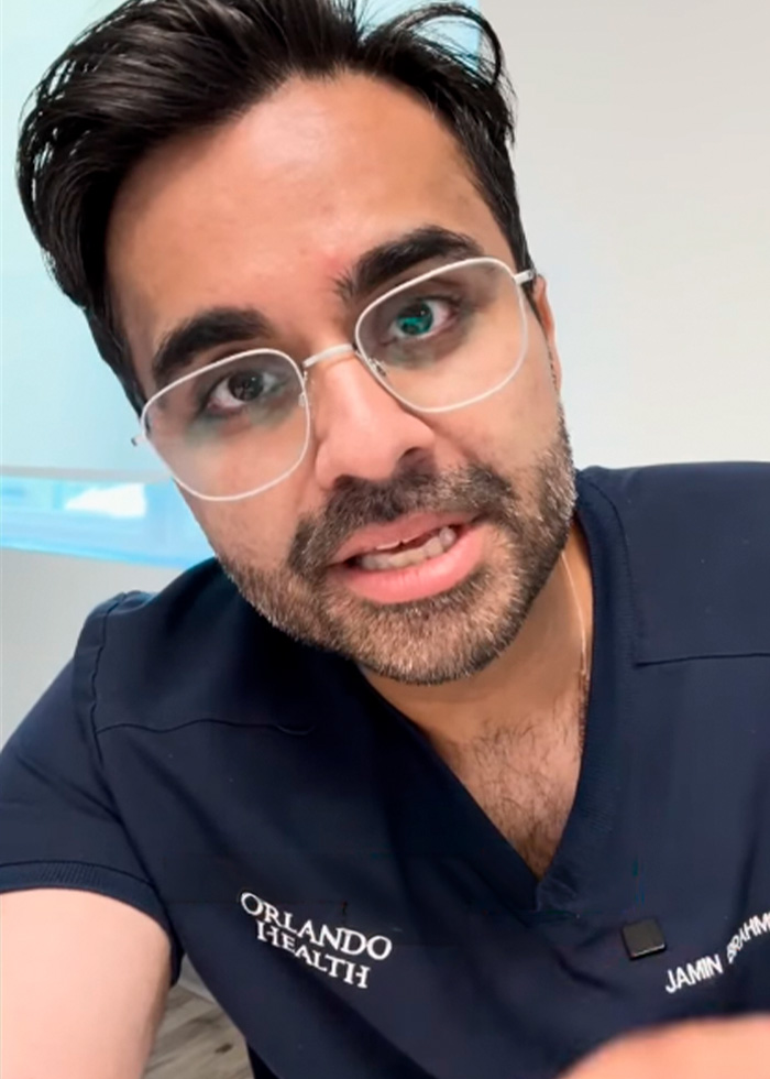 Close-up of a urologist, Jamin Brahmbhatt from Orlando Health, explaining what normal private parts look like and discussing red flags. Close-up of a urologist, Jamin Brahmbhatt from Orlando Health, explaining what normal private parts look like and discussing red flags.