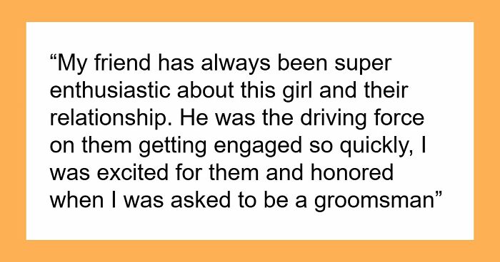 Guy Cancels Wedding For Another Woman, Angry Groomsman Wants Back $850 That He Spent On All Expenses
