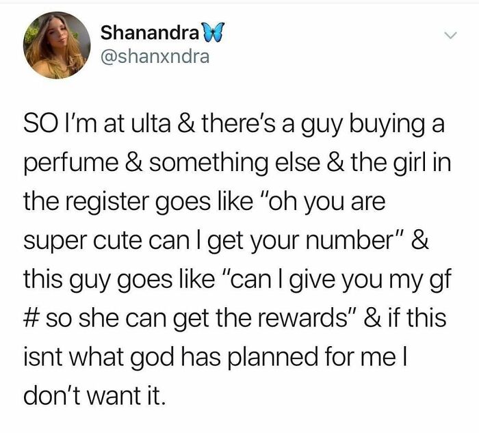 Wholesome people online: a tweet from Shanandra about a guy giving his girlfriend's number for rewards.