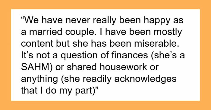 Guy Doesn’t Know What It Means To “Open Up Emotionally,” Wife Of 10 Years On Brink Of Divorce