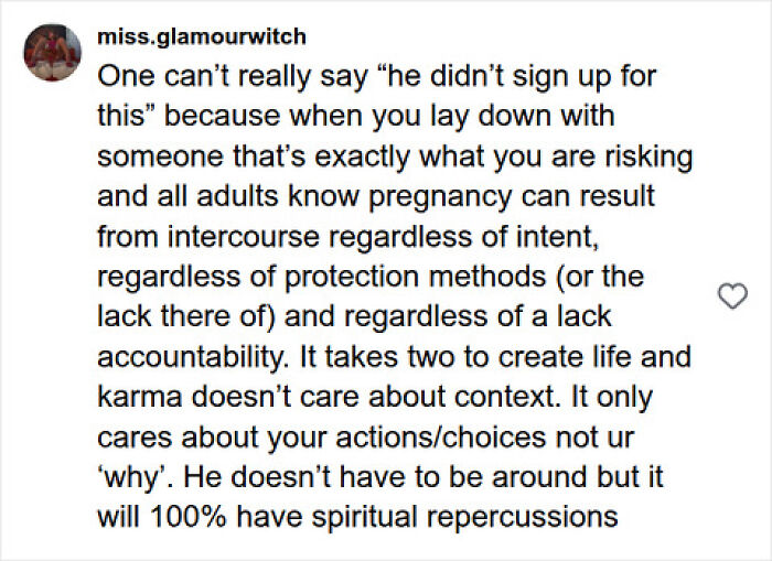 A woman asks for childcare help, a dad refuses. A social media comment discusses shared responsibility for a baby. A woman asks for childcare help, a dad refuses. A social media comment discusses shared responsibility for a baby.