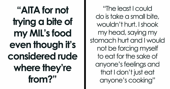 Woman Refuses To Eat At MIL’s Home: “I Don’t Just Eat Anyone’s Cooking”