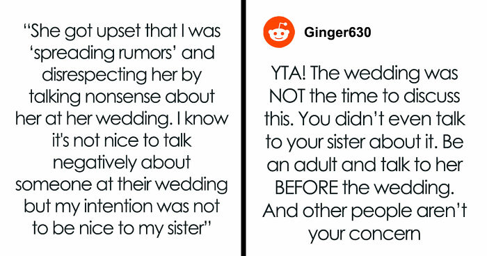 Woman Finds Out There’s No Room For Her BF At Her Sister’s Wedding, Bride’s Attempt To Lie Fails