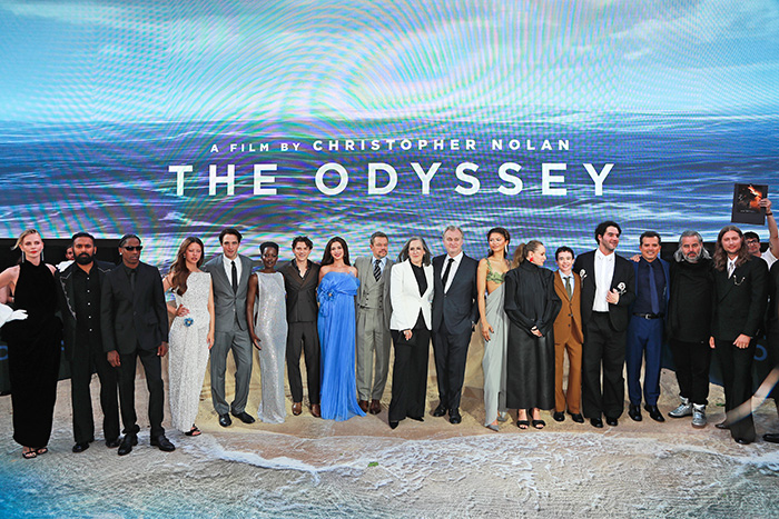 Zendaya's latest look among a large group of people at a film event for THE ODYSSEY, with a tiny detail. Zendaya's latest look among a large group of people at a film event for THE ODYSSEY, with a tiny detail.