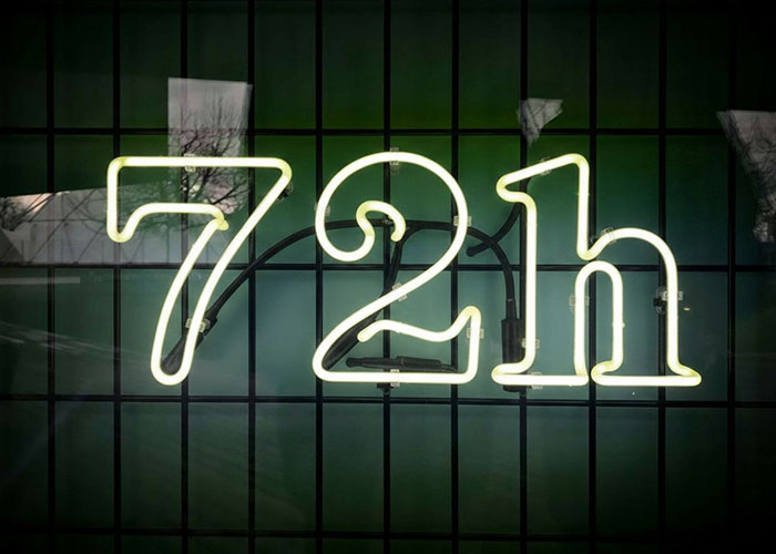 Neon sign displaying 72h, symbolizing the 72-hour rule in relationships and its effects on intimacy. Neon sign displaying 72h, symbolizing the 72-hour rule in relationships and its effects on intimacy.
