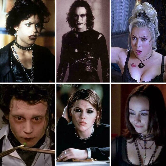 Collage of six '90s movie characters, evoking nostalgic memes for '90s kid childhood.