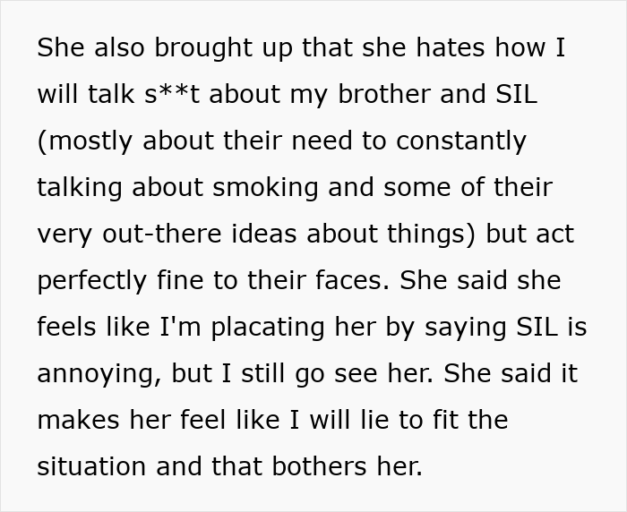 Text snippet explaining the wife's jealousy about relationships and the potential for a secret police call.