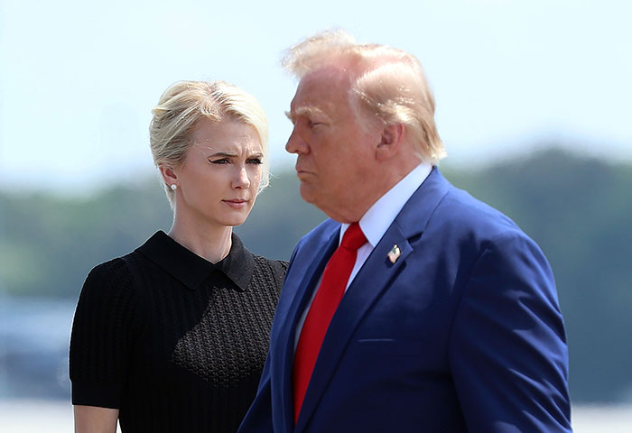 Donald Trump and glamorous aide with a dangerous secret. Donald Trump and glamorous aide with a dangerous secret.