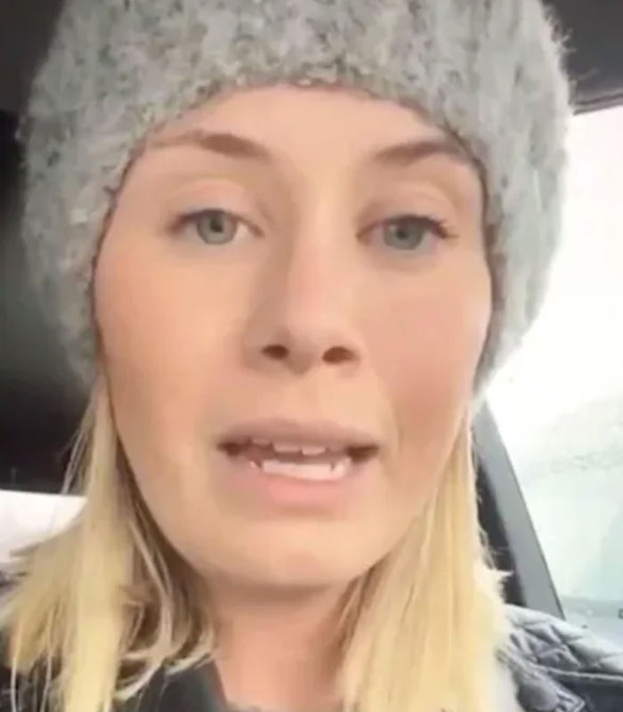 Close-up of a blonde influencer wearing a beanie, one of 11 influencers exposed for lying