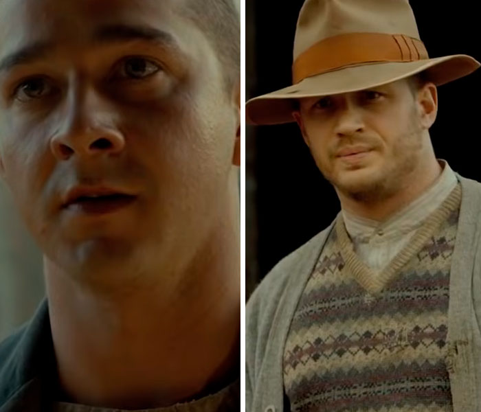 Split image of Shia LaBeouf and Tom Hardy, relating to the A-lister co-star confrontation with Scott Eastwood. Split image of Shia LaBeouf and Tom Hardy, relating to the A-lister co-star confrontation with Scott Eastwood.