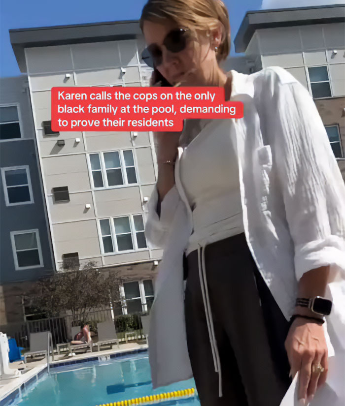 White Karen Confronts Dad And His Kids At Pool, Demands They Show ID In Display Of "Disgusting Behavior"