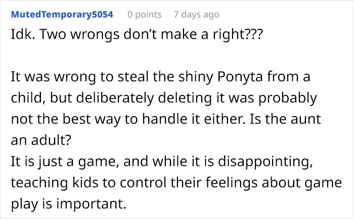 Adult Aunt Thinks It’s Okay To Steal From A Child, Gets Furious When Her Mom Fixes It Adult Aunt Thinks It’s Okay To Steal From A Child, Gets Furious When Her Mom Fixes It