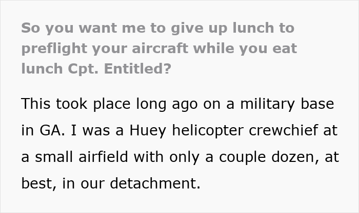Petty E-4 Inspector Uses Military Rules To Trap Mr. Captain Arrogance After He Interrupted Their Lunch Petty E-4 Inspector Uses Military Rules To Trap Mr. Captain Arrogance After He Interrupted Their Lunch