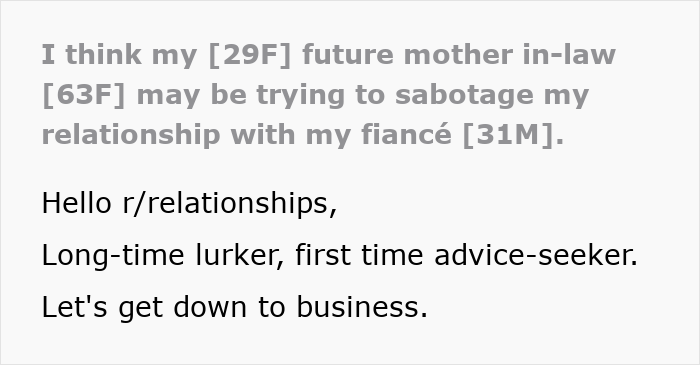 Future MIL Spends Years Sabotaging Son’s Relationship, Pushes His Fiancée Close To Calling It Quits Future MIL Spends Years Sabotaging Son’s Relationship, Pushes His Fiancée Close To Calling It Quits