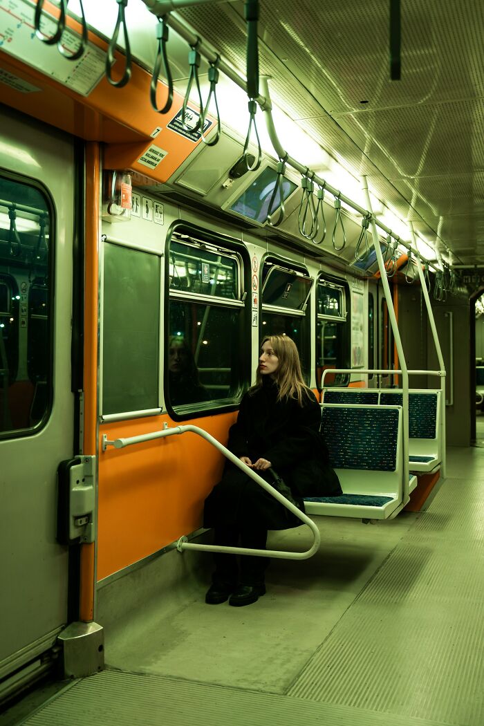 A woman sits alone on a train, reflecting on the truths about being married.