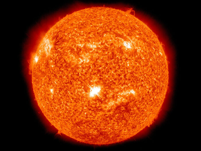 A vibrant image of the sun, highlighting interesting and cool scientific facts about our solar system.