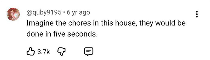 A comment about a couple adopting kids, imagining chores being done quickly in a large family. A comment about a couple adopting kids, imagining chores being done quickly in a large family.