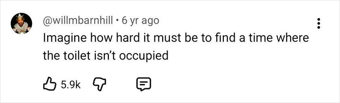 A comment about a couple adopting kids, humorously questioning toilet availability in a large family. A comment about a couple adopting kids, humorously questioning toilet availability in a large family.