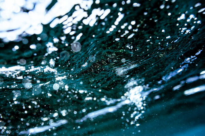 Water ripples and bubbles, symbolizing the line between life and what comes after.