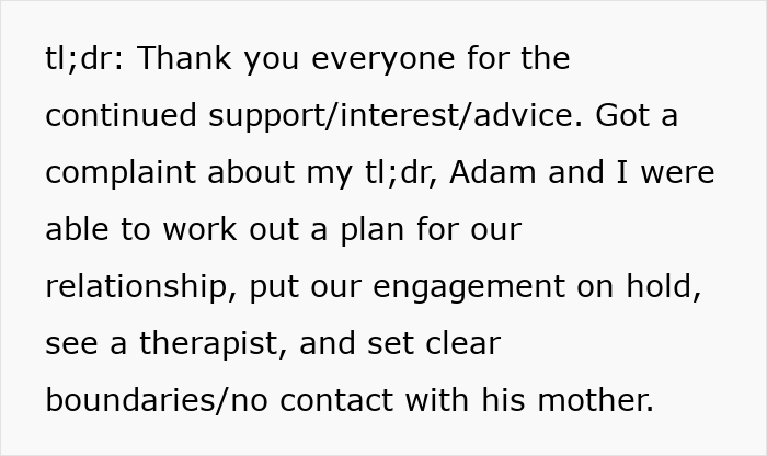 Future MIL Spends Years Sabotaging Son’s Relationship, Pushes His Fiancée Close To Calling It Quits Future MIL Spends Years Sabotaging Son’s Relationship, Pushes His Fiancée Close To Calling It Quits