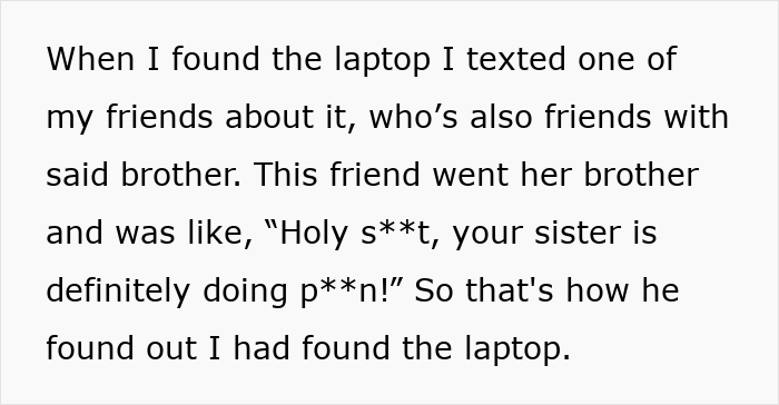 The image explains how the man's friend reacted when told about the found fancy laptop. The image explains how the man's friend reacted when told about the found fancy laptop.