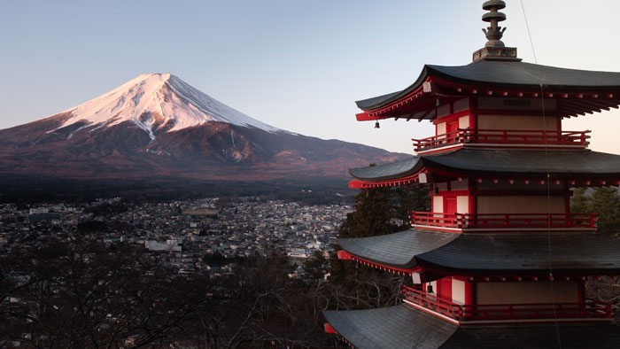 An iconic view of Mount Fuji and a pagoda in Japan, relating to a woman's dream and a cruel plan. An iconic view of Mount Fuji and a pagoda in Japan, relating to a woman's dream and a cruel plan.